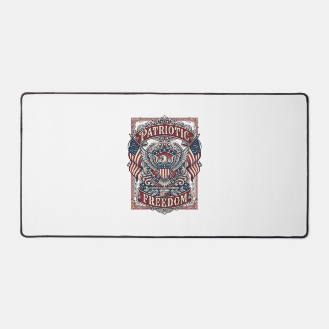 Patriotic County Parade Vector Graphic Tee_1 Desk Mat (Front)