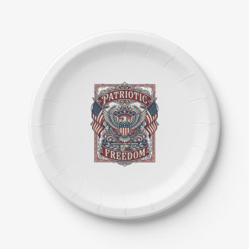 Patriotic County Parade Vector Graphic Tee_1 Paper Plates