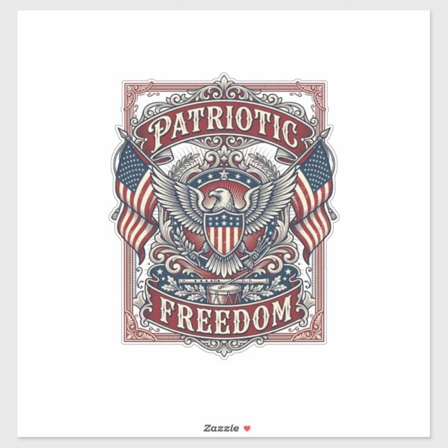 Patriotic County Parade Vector Graphic Tee_1 Sticker (Sheet)