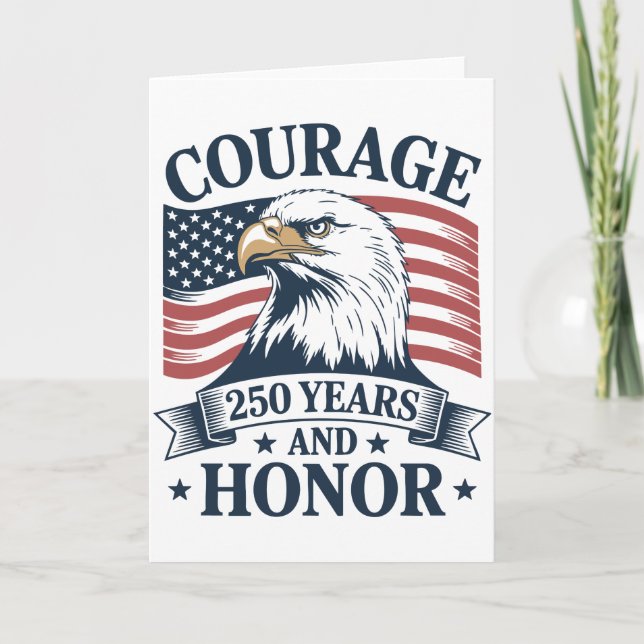 Patriotic Courage Honor Legacy USA Theme Card (Front)