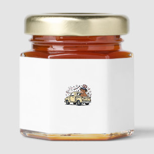 Patriotic Cow 4th of July Truck Vector Design_1 Honey Jar Favors
