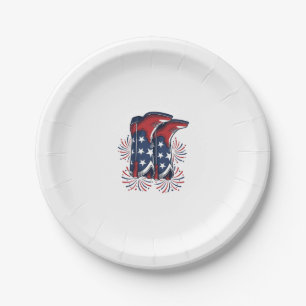Patriotic Cowboy Boots Vintage Western Shirt Desig Paper Plates