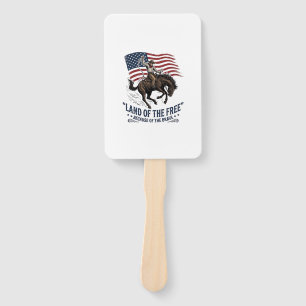 Patriotic Cowboy Land Of The Free Western Shirt De Hand Fan