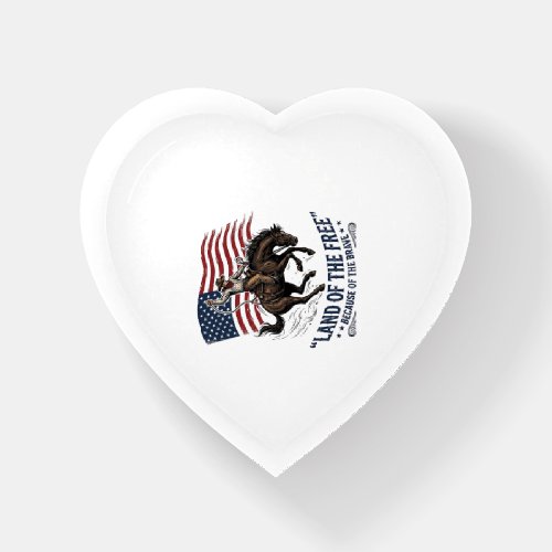 Patriotic Cowboy Land Of The Free Western Shirt De Paperweight
