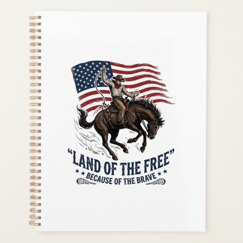Patriotic Cowboy Land Of The Free Western Shirt De Planner