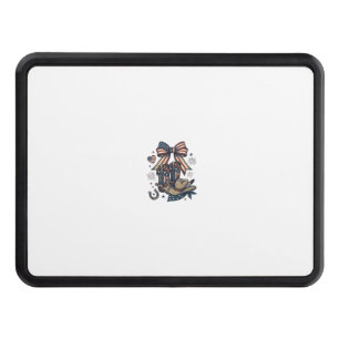Patriotic Cowgirl Boots and Bow Western Shirt Desi Hitch Cover