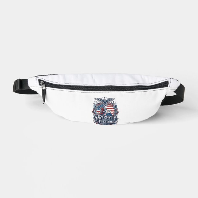 Patriotic Cross Stitcher Vector Graphic Tee_1 Fanny Pack (Front)