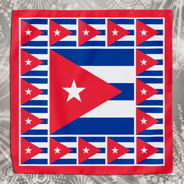 Patriotic Cuban Flag Bandana, fashion Cuba Bandana (Creator Uploaded)