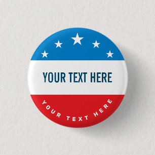 Patriotic Custom Election Campaign Button