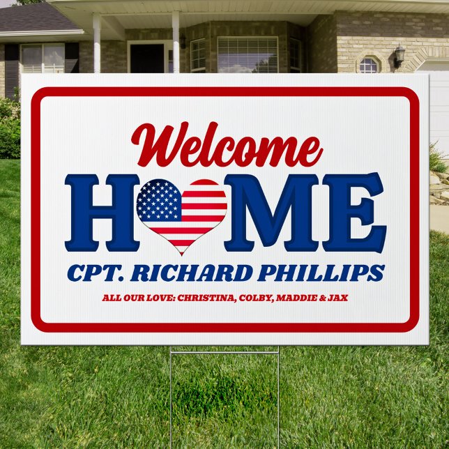 Patriotic Custom Military Welcome Home Sign (Creator Uploaded)