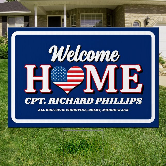 Patriotic Custom Military Welcome Home Sign (Creator Uploaded)