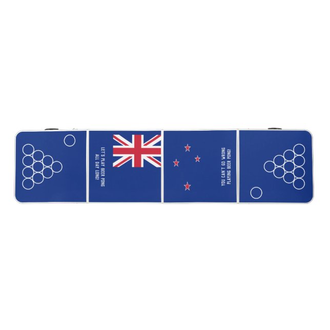 Patriotic Custom NEW ZEALAND FLAG  Beer Pong Table (Top)