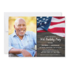 Patriotic Custom Photo USA American Flag Birthday