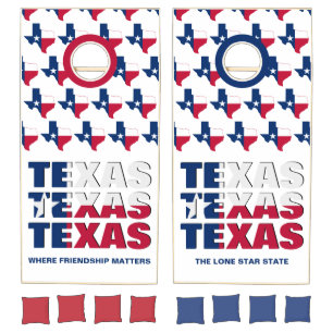 Patriotic Custom TEXAS FLAG Cornhole Set