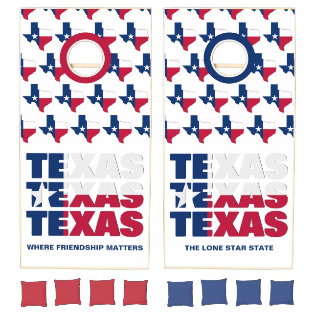 Patriotic Custom TEXAS FLAG Cornhole Set (Set)