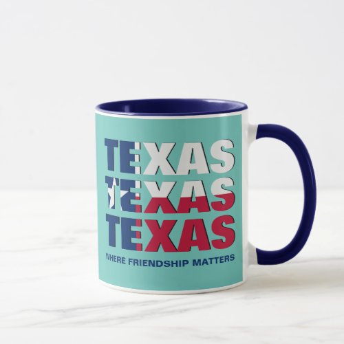 Patriotic Custom TEXAS FLAG Mug