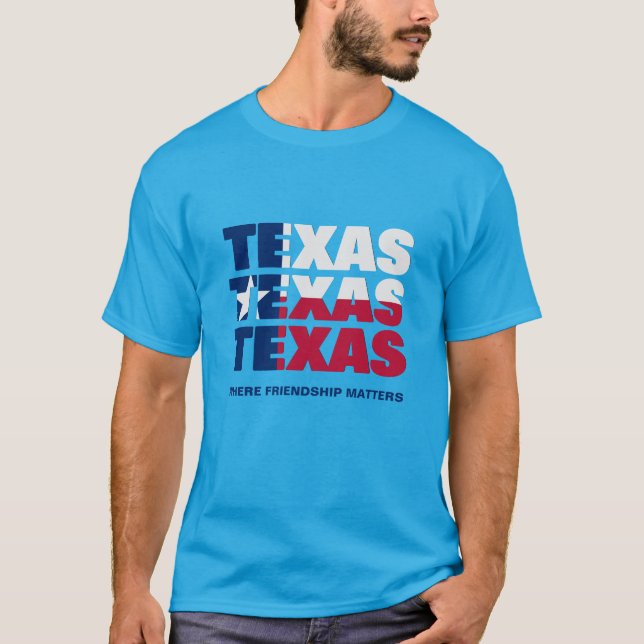 Patriotic Custom TEXAS FLAG T-Shirt (Front)