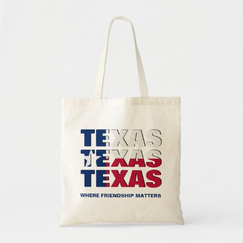 Patriotic Custom TEXAS FLAG Tote Bag