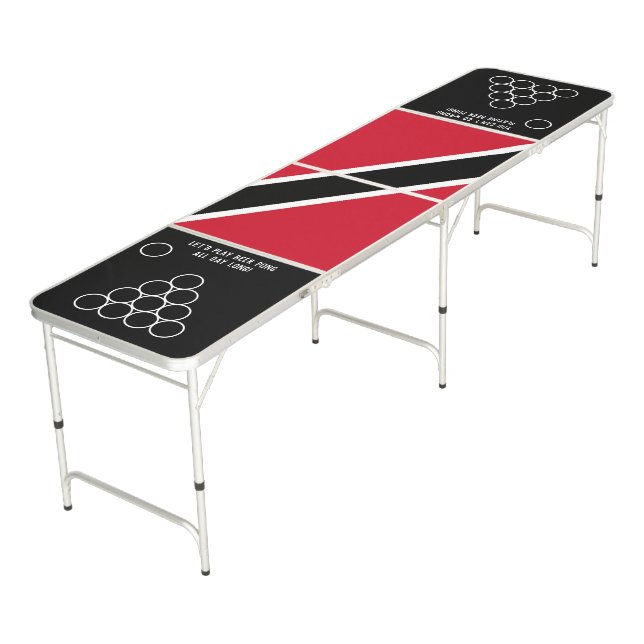Patriotic Custom TRINIDAD Beer Pong Table (Angled)