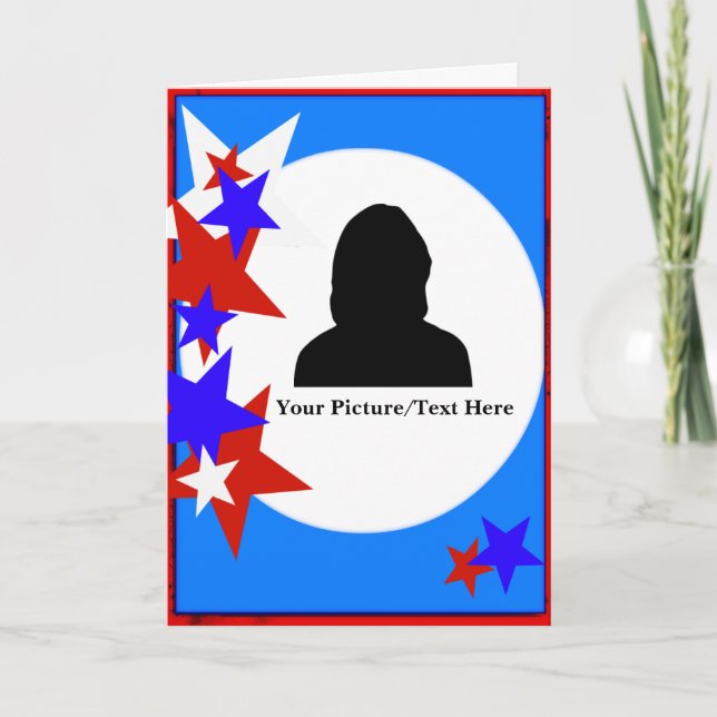 Patriotic Customizable Cutout Cards (Front)