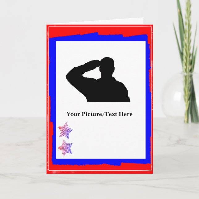 Patriotic Customizable Cutout Cards (Front)