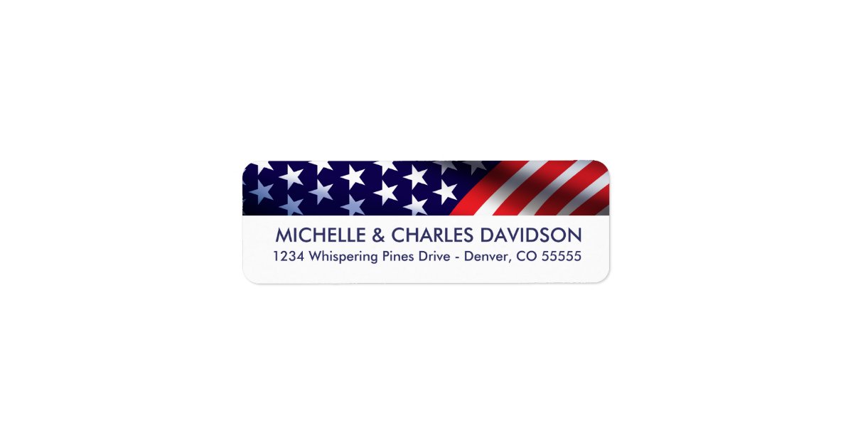 Patriotic Customized Return Address Labels Zazzle