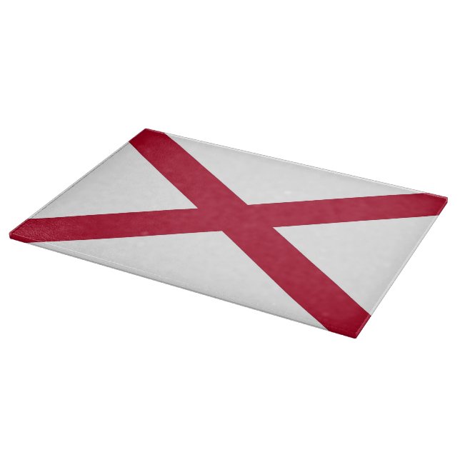 Patriotic cutting board with Flag of Alabama (Corner)