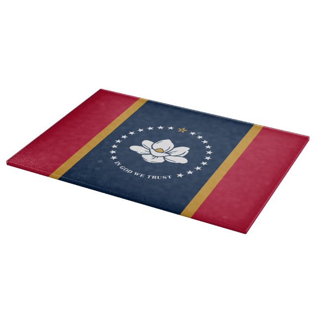 Patriotic cutting board with Flag of Mississippi (Corner)