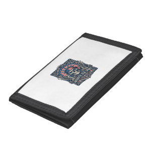 Patriotic Cyber Liberty Skull Cyberpunk Future Fre Trifold Wallet