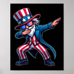 Patriotic Dabbing Uncle Sam Usa 4th Of July Mens B Poster
