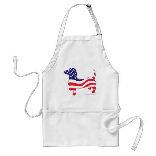 Patriotic Dachshund Adult Apron