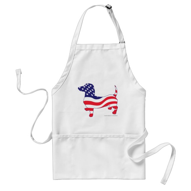 Patriotic Dachshund Adult Apron (Front)