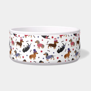 Patriotic Dachshund Bowl