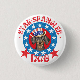 Patriotic Dachshund Button