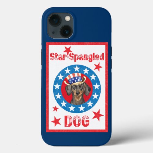 Patriotic Dachshund iPhone 13 Case