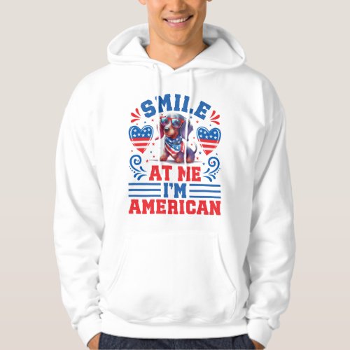 Patriotic Dachshund Dog for 4th Of July Hoodie