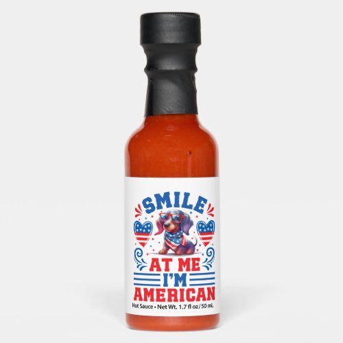 Patriotic Dachshund Dog for 4th Of July Hot Sauces