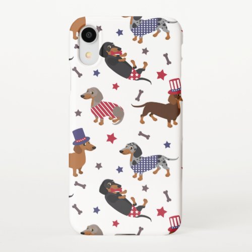 Patriotic Dachshund iPhone XR Case