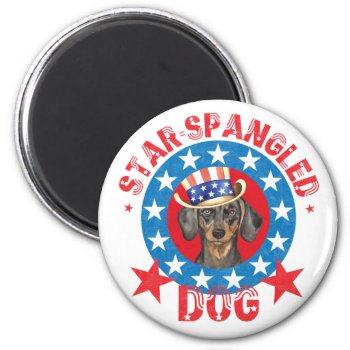 Patriotic Dachshund Magnet by DogsInk at Zazzle