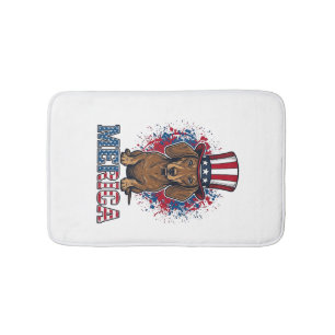 Patriotic Dachshund Merica Vintage Dog Shirt_1 Bath Mat