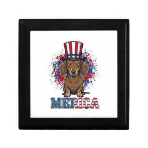 Patriotic Dachshund Merica Vintage Dog Shirt_1 Gift Box
