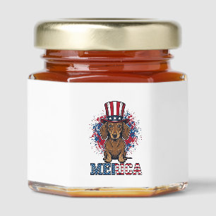 Patriotic Dachshund Merica Vintage Dog Shirt_1 Honey Jar Favors