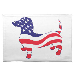 Patriotic Dachshund Placemat