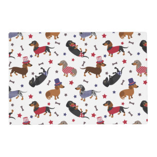 Patriotic Dachshund Placemat