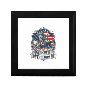 Patriotic Dachshund Vector Graphic Tee_1 Gift Box
