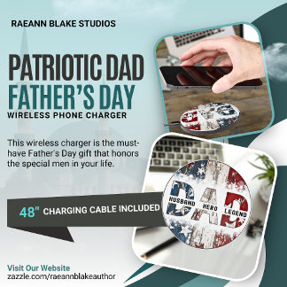 Patriotic Dad Father's Day Wireless Charger