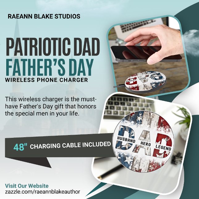 Patriotic Dad Father's Day Wireless Charger (Creator Uploaded)