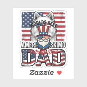 Patriotic Dad Gnome Vintage Vector Shirt Design_1 Sticker