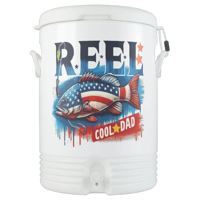 Patriotic Dad Igloo Half Gallon Beverage Cooler (Front)