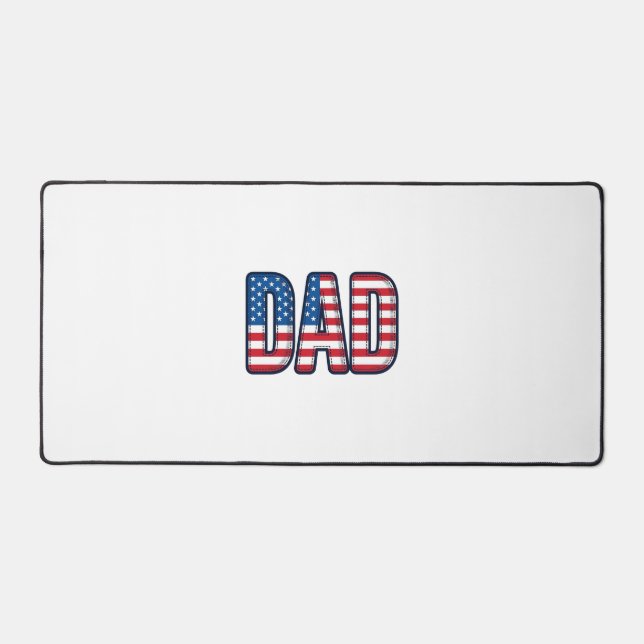 Patriotic DAD Vector Shirt Design_1 Desk Mat (Front)